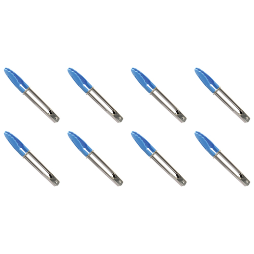 8PK R&M Mini Tongs w/ Tub Stainless Steel/Nylon 18cm - Assorted
