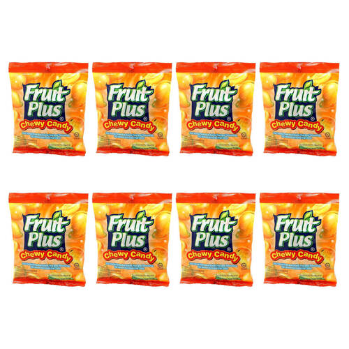 8PK Fruit Plus Kids Soft Chewable Chewy Candy w/ Mango Flavour 150g Pack