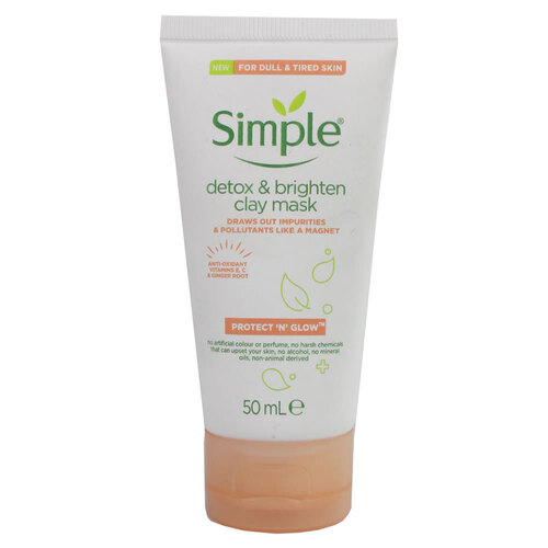 Simple 50ml Detox & Brighten Clay Mask Simple