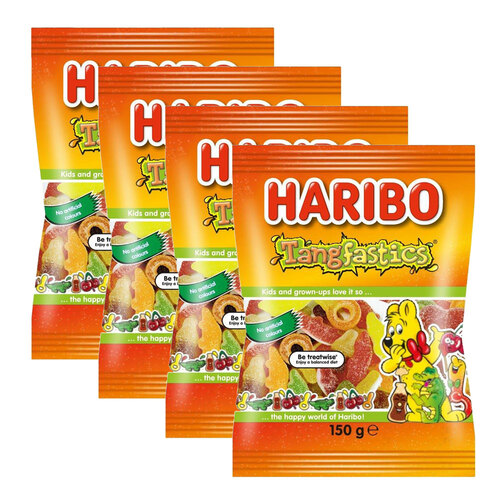 4PK Haribo Tangfastics Gummies Bag 150g