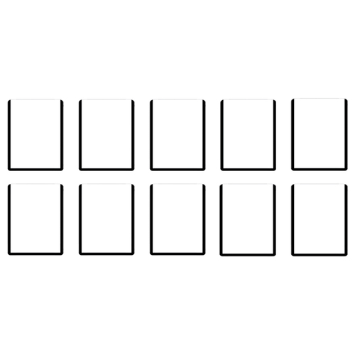 10x 25pc BCW Toploader Trading Card Holder 76x102mm - Black Border