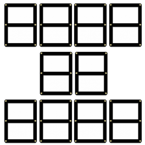10PK BCW 2-Card Screwdown Holder Protector Case - Black Border