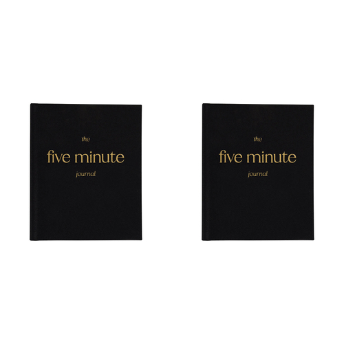 2PK Annabel Trends Fabric Hardcover Five Minute Journal Black
