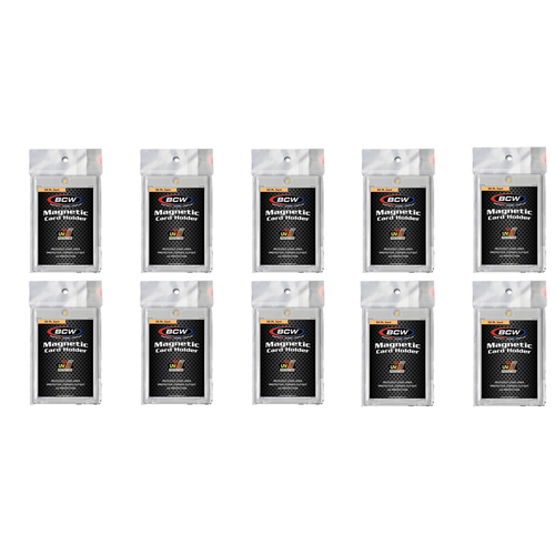 10PK BCW One Touch Magnetic Card Holder 55 Pt Standard - Clear