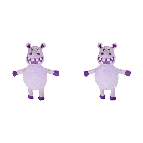 2PK Rosewood Jolly Doggy Tough Safari Hippo w/ Squeaker Pet Dog Fun Play Toy Purple