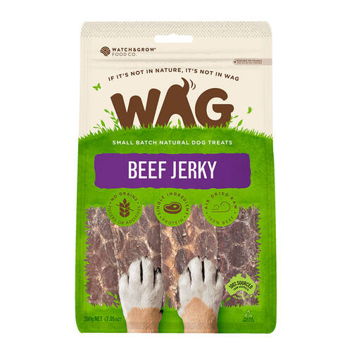 Wag Dog Treat Beef Jerky 200g