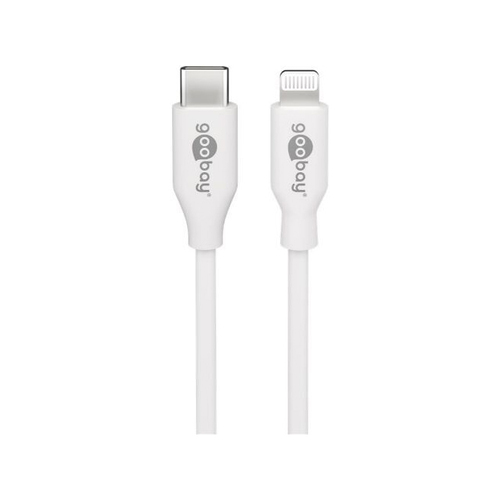 Goobay 1m Male USB-C to Lightning Charging & Sync Cable - White