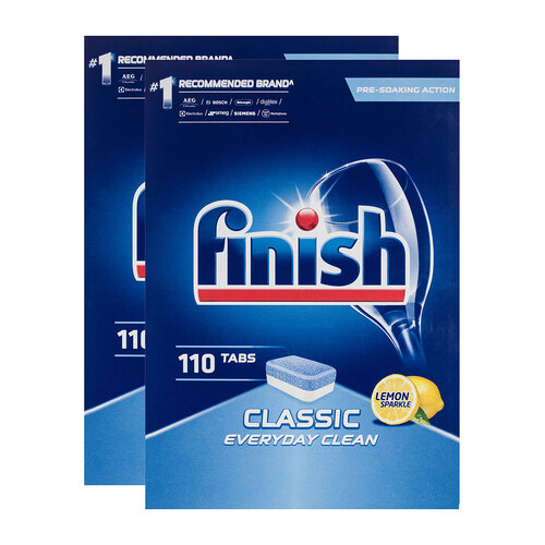 Finish Lemon Classic Pack 220 Tabs Tablets for Dishwashing Dishwasher