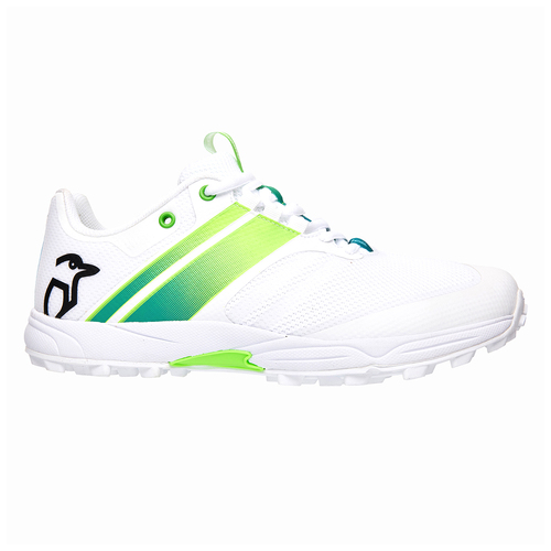 Kookaburra Pro 2.0 Rubber Unisex Cricket Shoes White/Lime Size 14 US/13 UK
