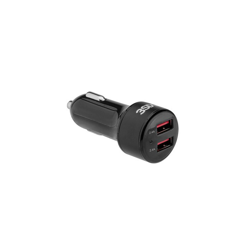 3sixT Car Charger Dual USB Port Adapter 4.8A - Black
