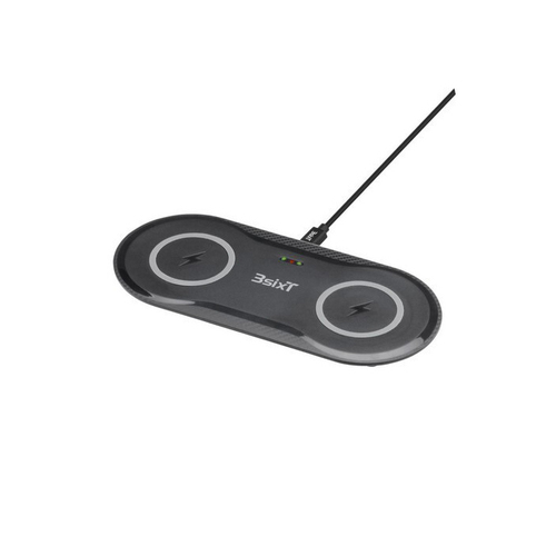 3sixT Elfin 20W Dual Wireless Charger Pad w/ AC - Black