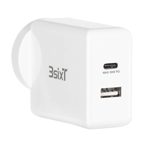 3sixT Wall Charger Adapter 30W USB-A/USB-C