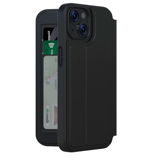 3sixT SlimFolio Protective Wallet Case For iPhone 14 Pro Max Black