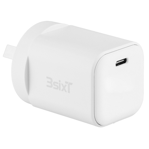 3sixT Wall Charger Adapter GaN 30W USB-C PD - White