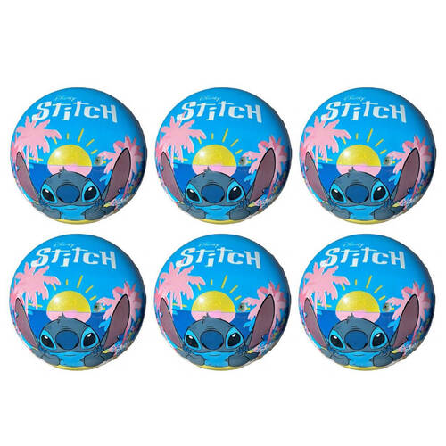 6PK Lilo & Stitch Play Ball 23cm Kids Interactive Toy Outdoor Game 12m+