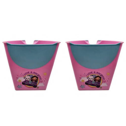 2PK Gabbys Dollhouse Shampoo Rinser Container Kids Washing Bath Accessory Pink
