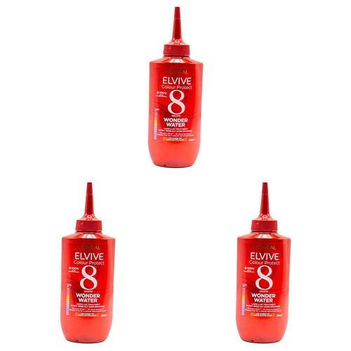 3PK Loreal Elvivie Colour Protect 8 Second Wonder Water 200ml