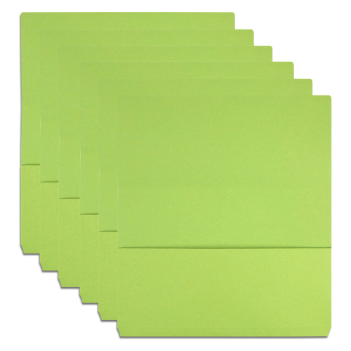 15PK Marbig Slimpick Foolscap Document Wallet Holder - Green