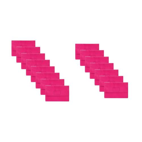 15PK Marbig Slimpick Foolscap Document Wallet Holder - Pink
