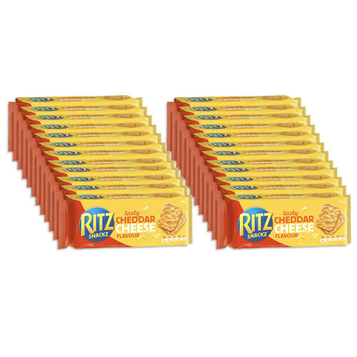 24pc Ritz Snackz Tasty Cheese Savoury Crackers Biscuits 100g
