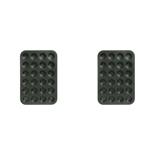 2PK Wiltshire Easybake 24 Cup Mini Muffin/Cupcake Pan Baking Tray