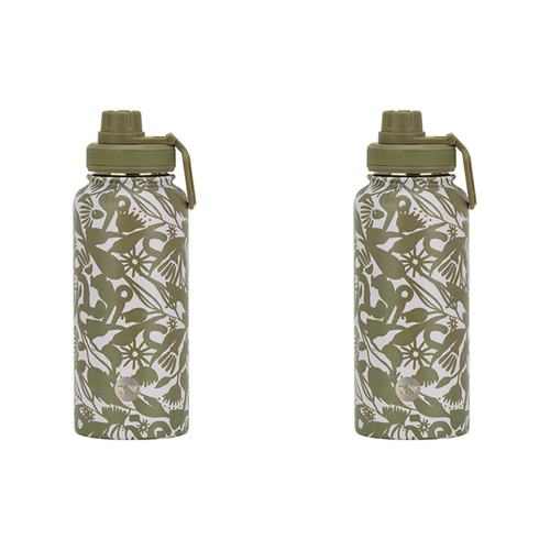 2PK Annabel Trends Watermate 950ml Stainless Steel Bottle Magpie Floral
