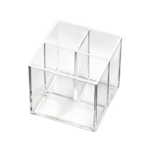 iDesign 10.79x10.16cm Cosmetic Cube Organiser - Clear/Matte White