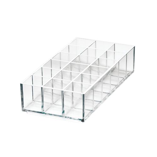 iDesign 20.32x10.16cm Cosmetic Lip Station Organiser - Clear/Matte White