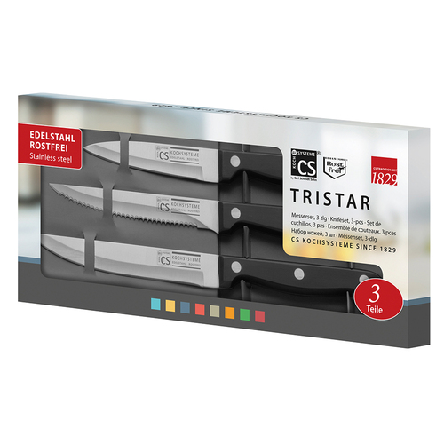 3pc Carl Schmidt Sohn Star Tri-Star Knife Set
