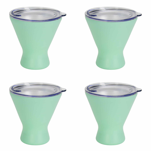 4PK Annabel Trends 250ml Stainless Steel Double Walled Cocktail Cup Gelato Mint