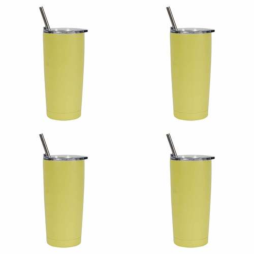 4PK Annabel Trends 500ml Stainless Steel Smoothie Tumbler - Lemon