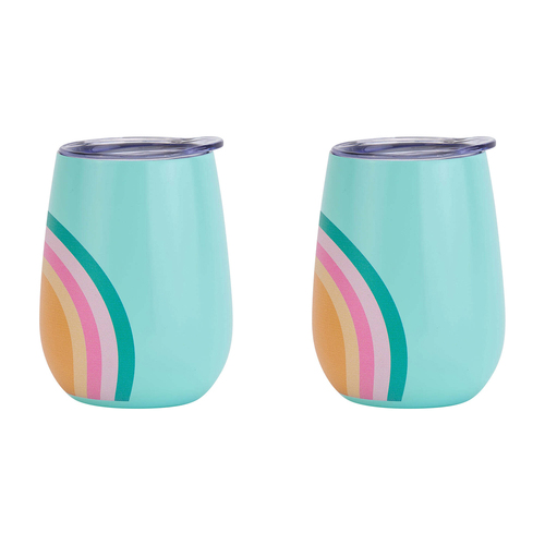 2PK Annabel Trends 295ml Stainless Steel Wine Tumbler - Sunrise