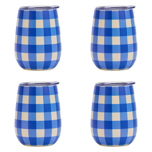4PK Annabel Trends 295ml Stainless Steel Wine Tumbler - Cobalt Check