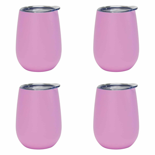 4PK Annabel Trends 295ml Stainless Steel Wine Tumbler - Gelato Pink