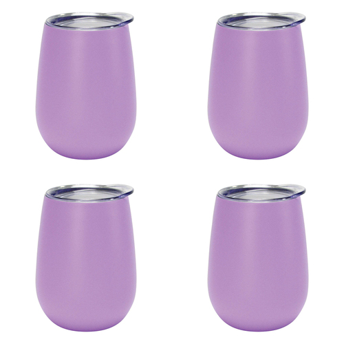 4PK Annabel Trends 295ml Stainless Steel Wine Tumbler - Gelato Purple