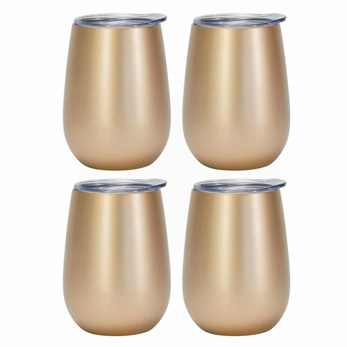 4PK Annabel Trends 295ml Stainless Steel Wine Tumbler - Gold