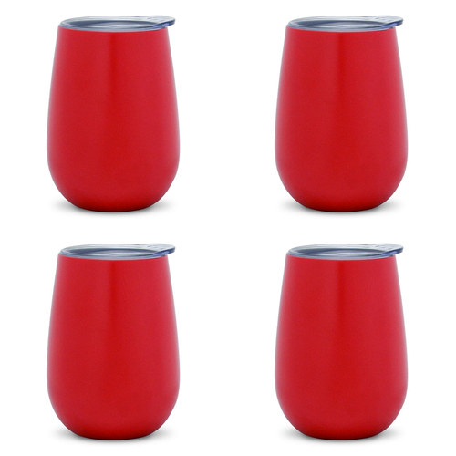 4PK Annabel Trends 295ml Stainless Steel Wine Tumbler - Watermelon
