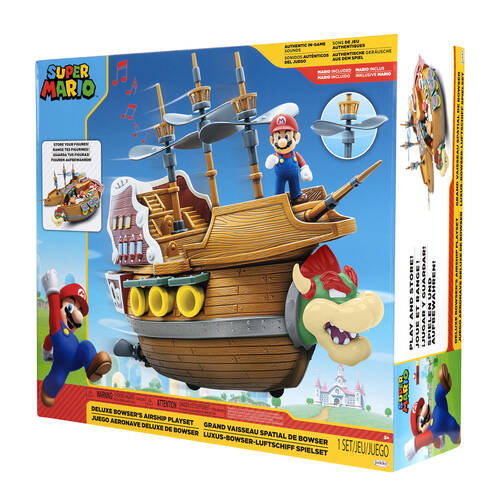 Nintendo Super Mario DLX Bowser's Ship Action Figures Playset 3y+