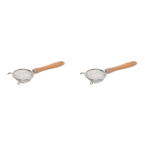 2PK Wiltshire Beechwood Handle Hand Mesh Sieve Bakeware Tool
