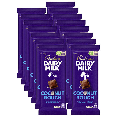 15pc Cadbury Dairy Milk Coconut Rough 180g Chocolate Confectionery