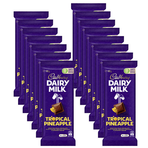 15pc Cadbury Dairy Milk Tropical Pineapple 180g Chocolate Confectionery
