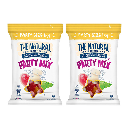 2PK The Natural Confectionery Co. 1kg Party Mix Refresh Lollies