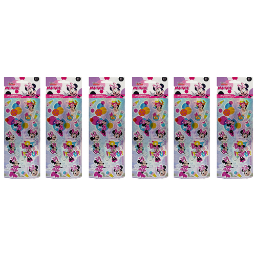 6x 3PK Minnie Mouse Kids Holographic & Fun Sticker Sheets 3y+