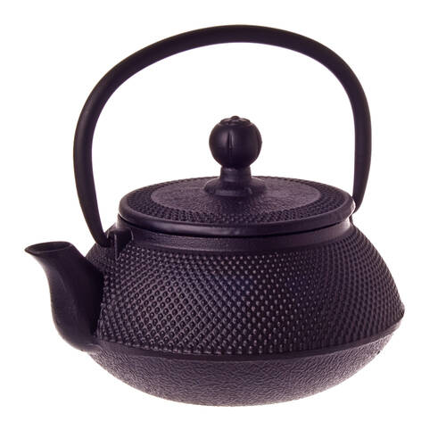 Teaology Traditional Japanese Design Durable Cast Iron Teapot 500ml Black