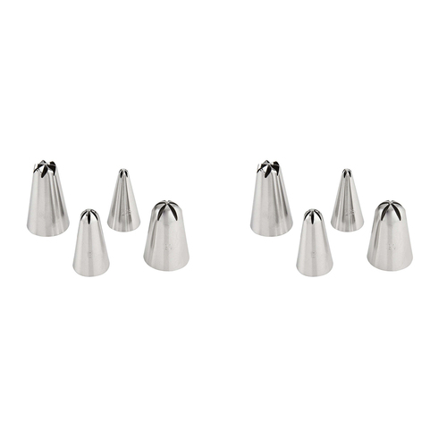 2 x 4pc Wiltshire Cake Decorating Flower Piping Tip Nozzles
