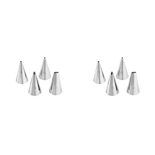 2 x 4pc Wiltshire Cake Decorating Writing Piping Tip Nozzles