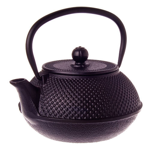 Teaology Traditional Japanese Design Durable Cast Iron Teapot 800ml Black
