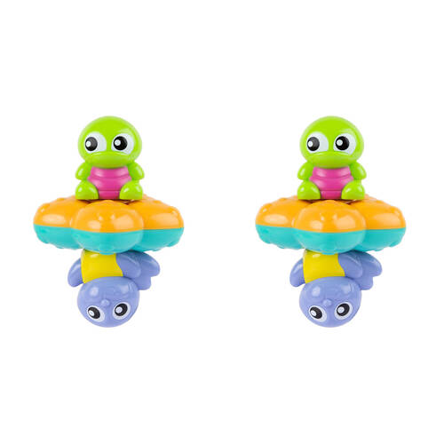 2PK Playgro Topsy Turvy Turtle Baby/Infant Floatable Toy 9m+