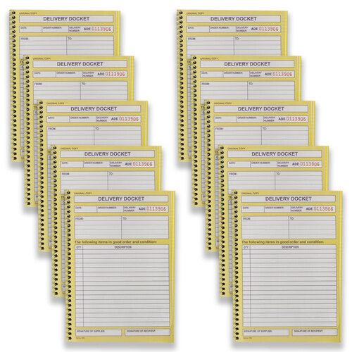 10pc Spirax 556 Delivery Book Spiral Writing Notebook 50-Pages
