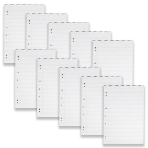 10pc Spirax 905 Lecture Pad A4 Notebook 7mm Ruled 140-Pages Yellow